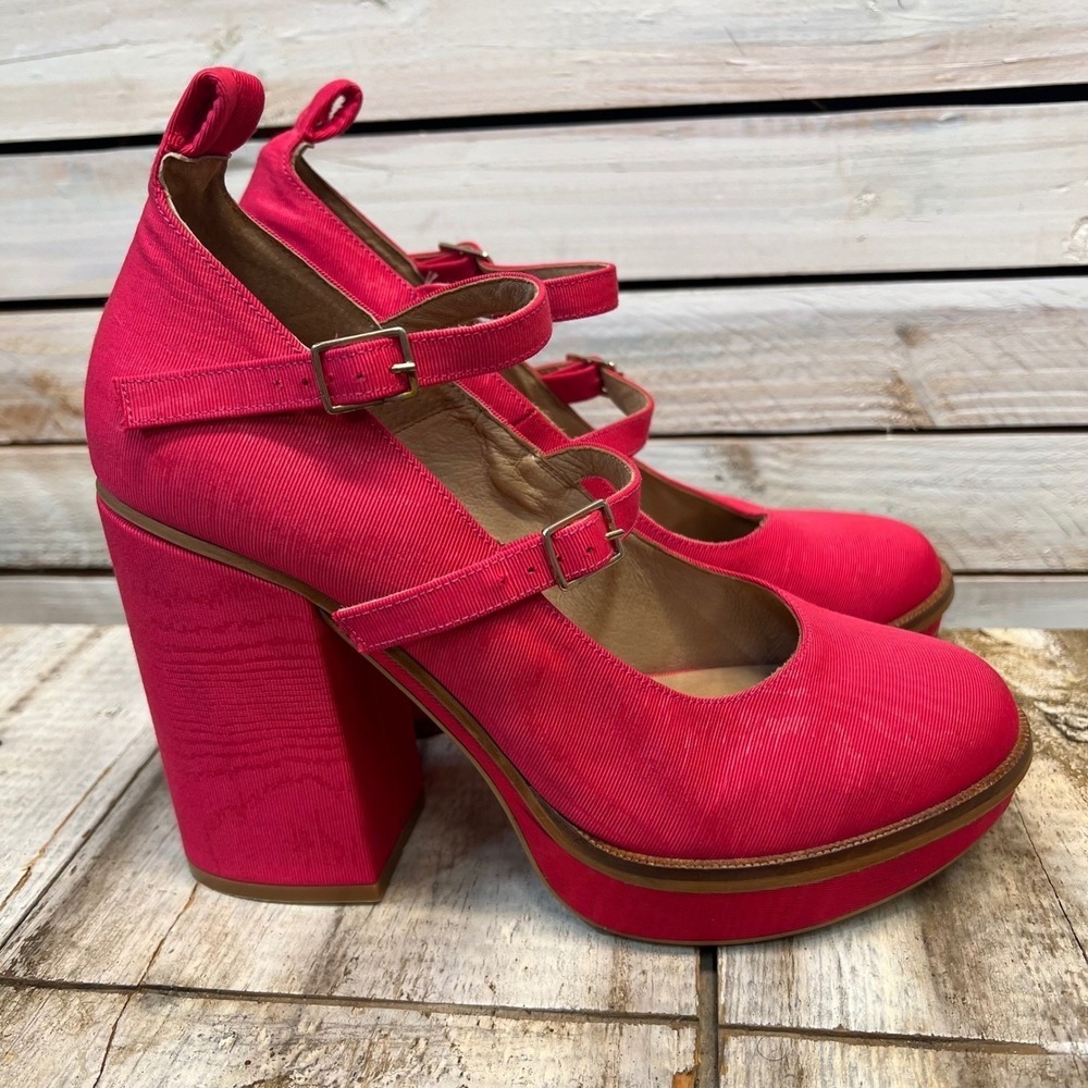 FP Movement by Free People Hot Pink Platform Mary Jane Heels